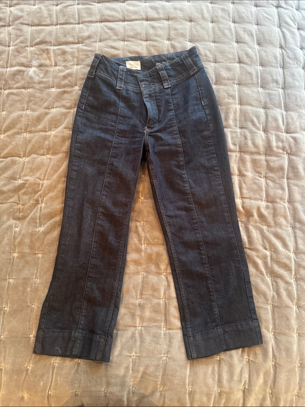 Pilcro Dark Blue Cropped Ankle Jeans